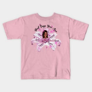 God Says you are, Black Queen, Black Girl Magic, Black Lives Matter Kids T-Shirt